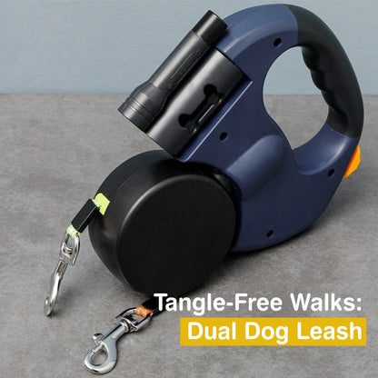 Dual Dog Leash with Tangle-Free Swivel