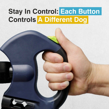 Dual Dog Leash with Tangle-Free Swivel